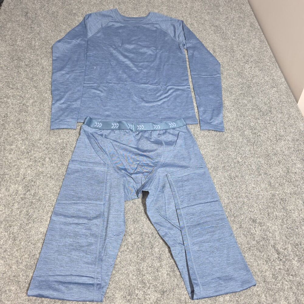 All in Motion Youth Mid-Weight Thermal Base Layer Set – XL 14 Heather Blue